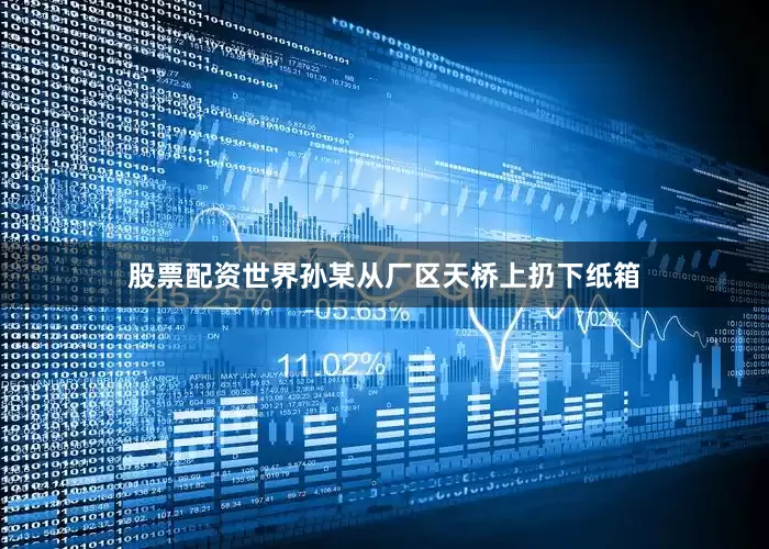 股票配资世界孙某从厂区天桥上扔下纸箱